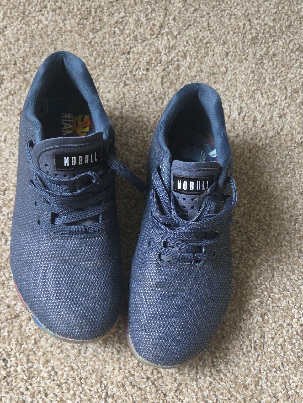NOBULL  Mens Navy Knit Low-Top Trainers